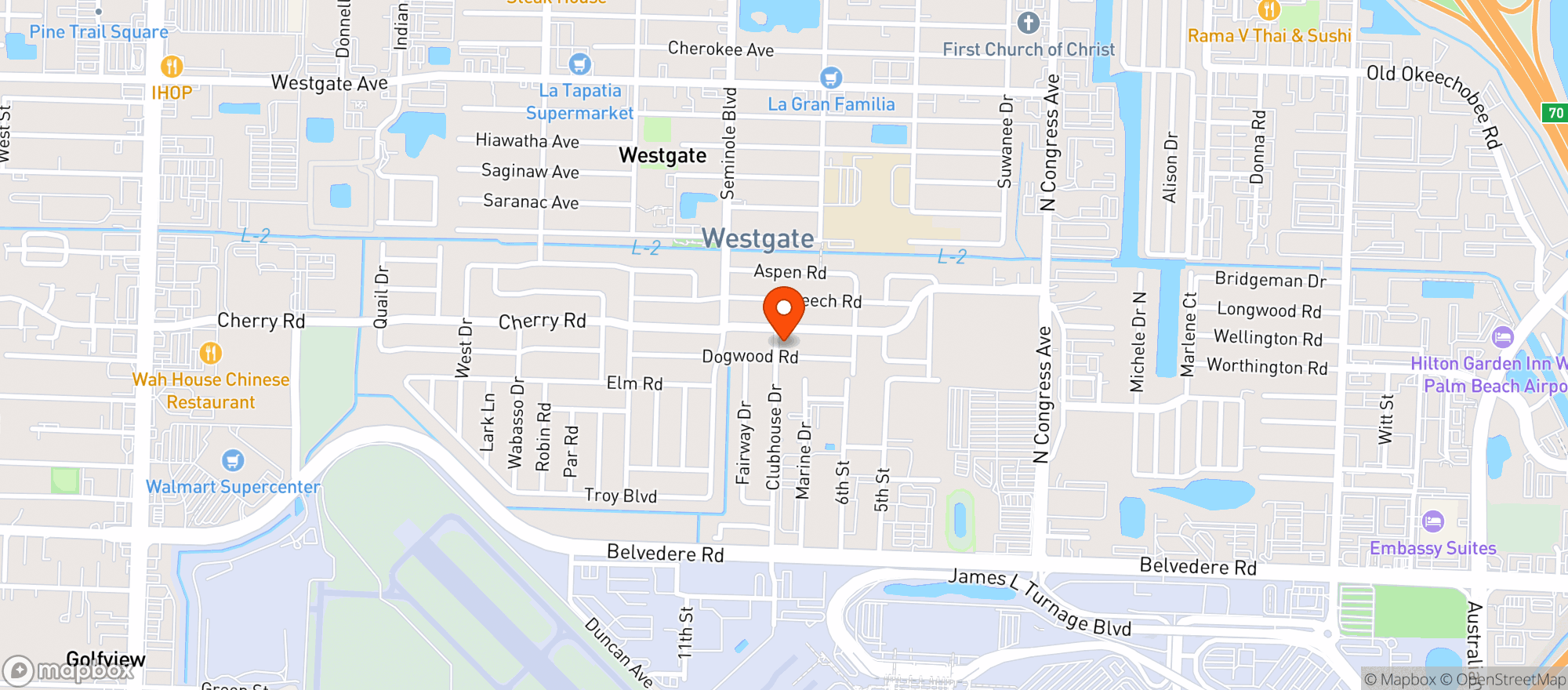 Map showing American Legion - Memorial Post 141