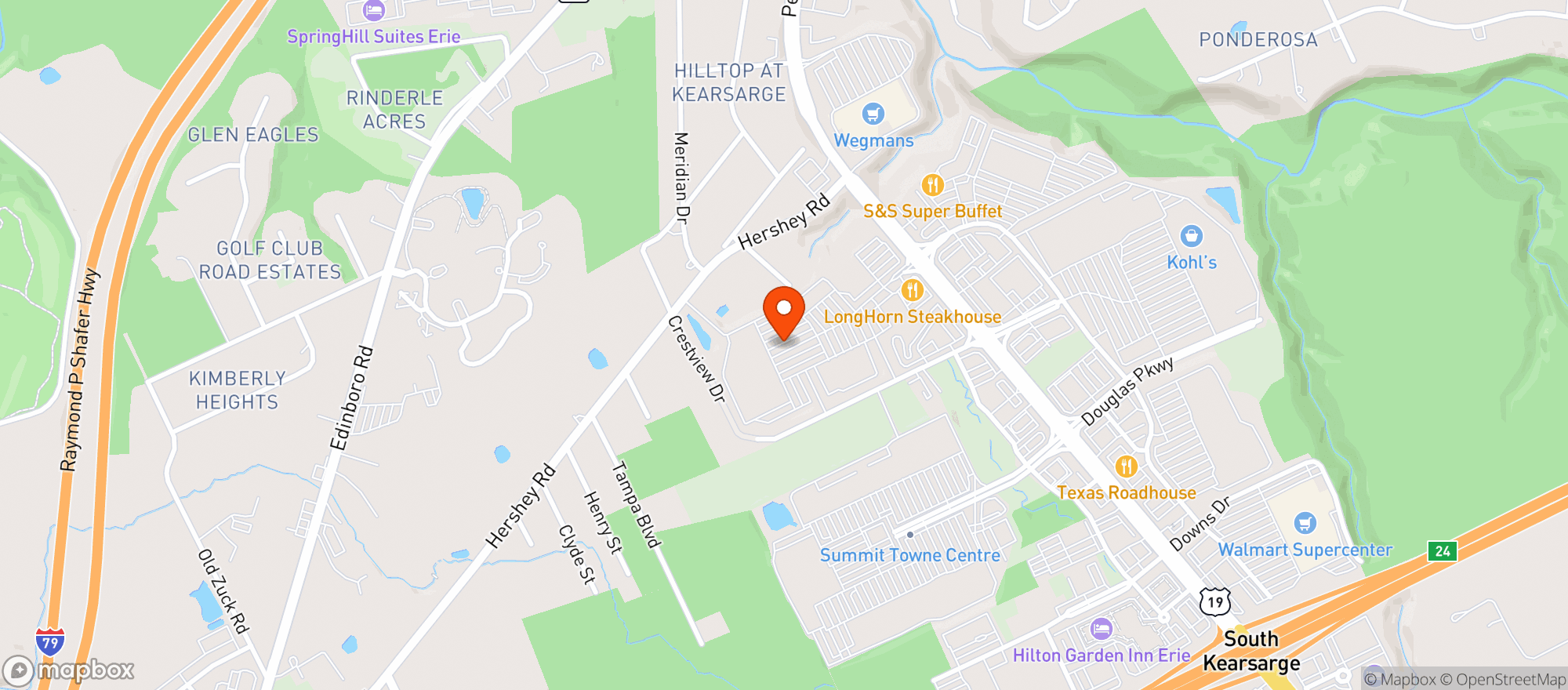 Map showing Target