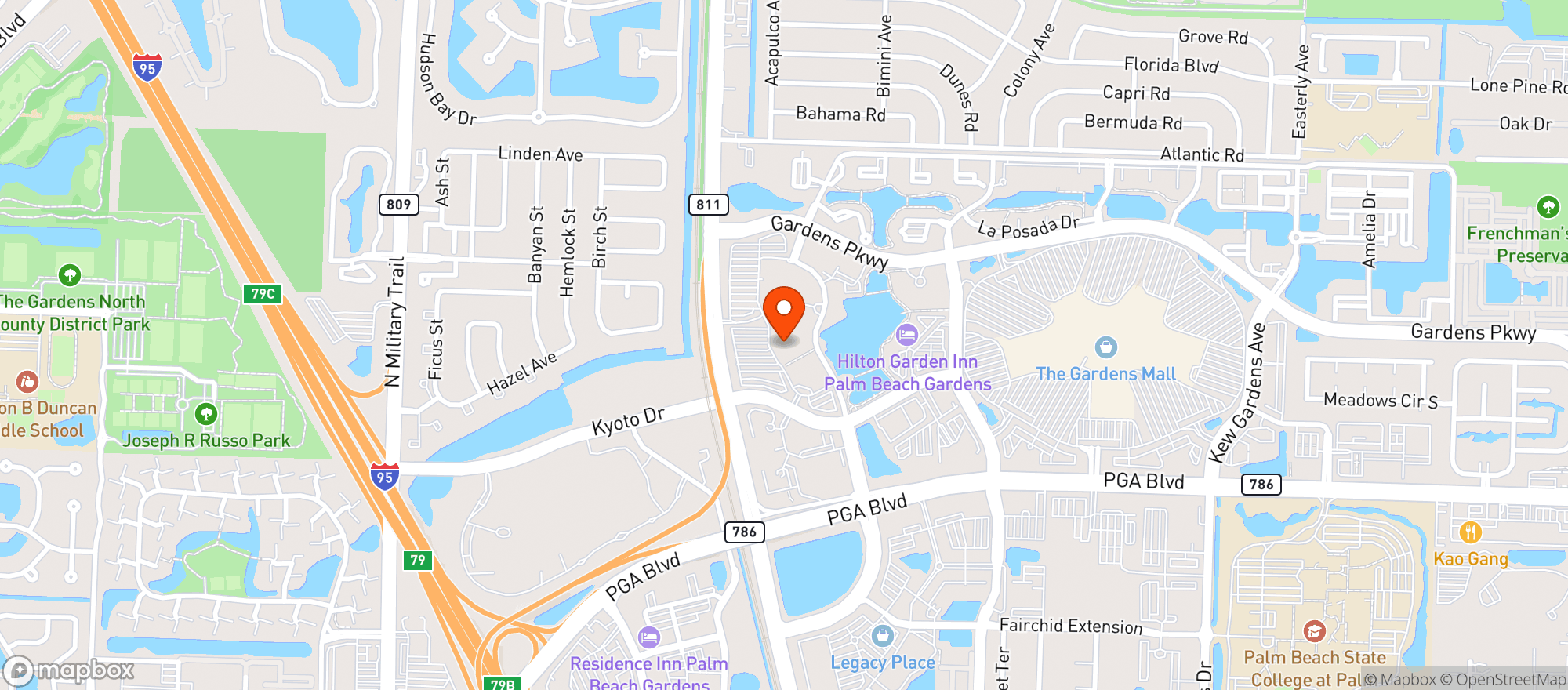 Map showing YARD HOUSE