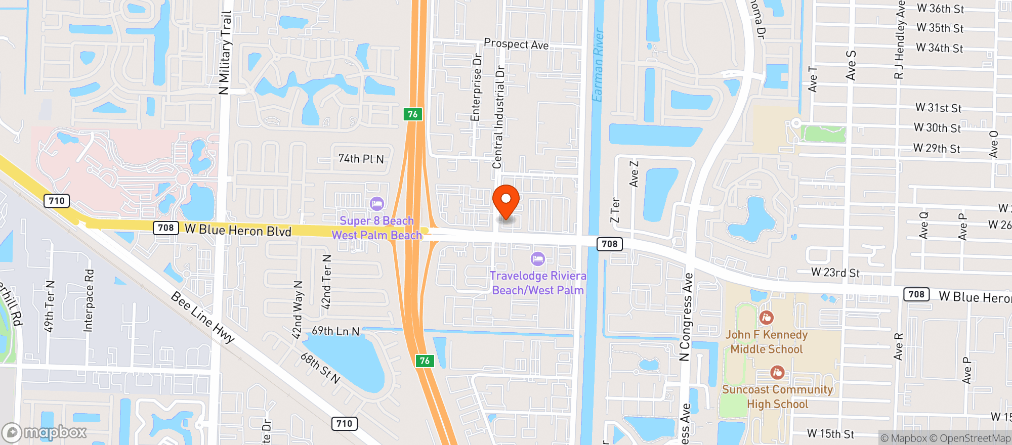 Map showing Blue Heron Shell