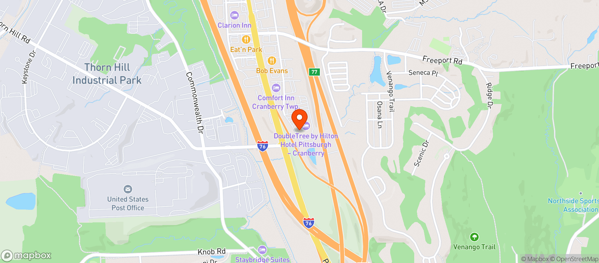 Map showing Doubletree By Hilton