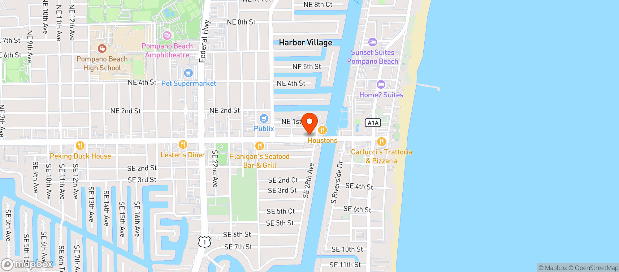 Map showing The Vega Lounge