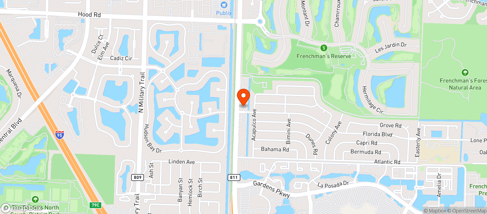 Map showing Loren Food Mart