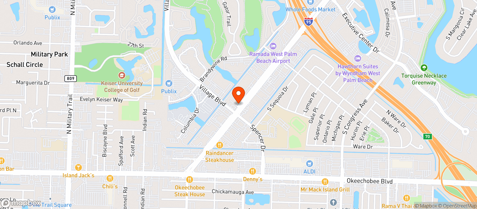 Map showing Tacos Al Carbon
