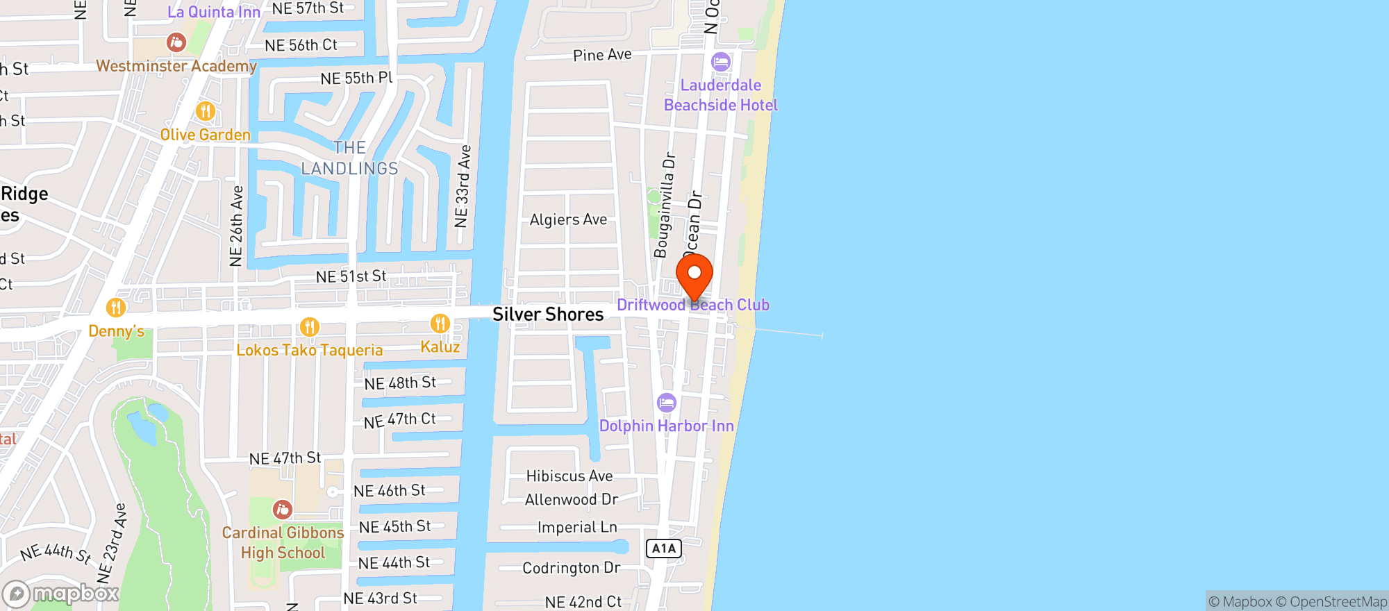Map showing Tacocraft Taqueria & Tequila Bar