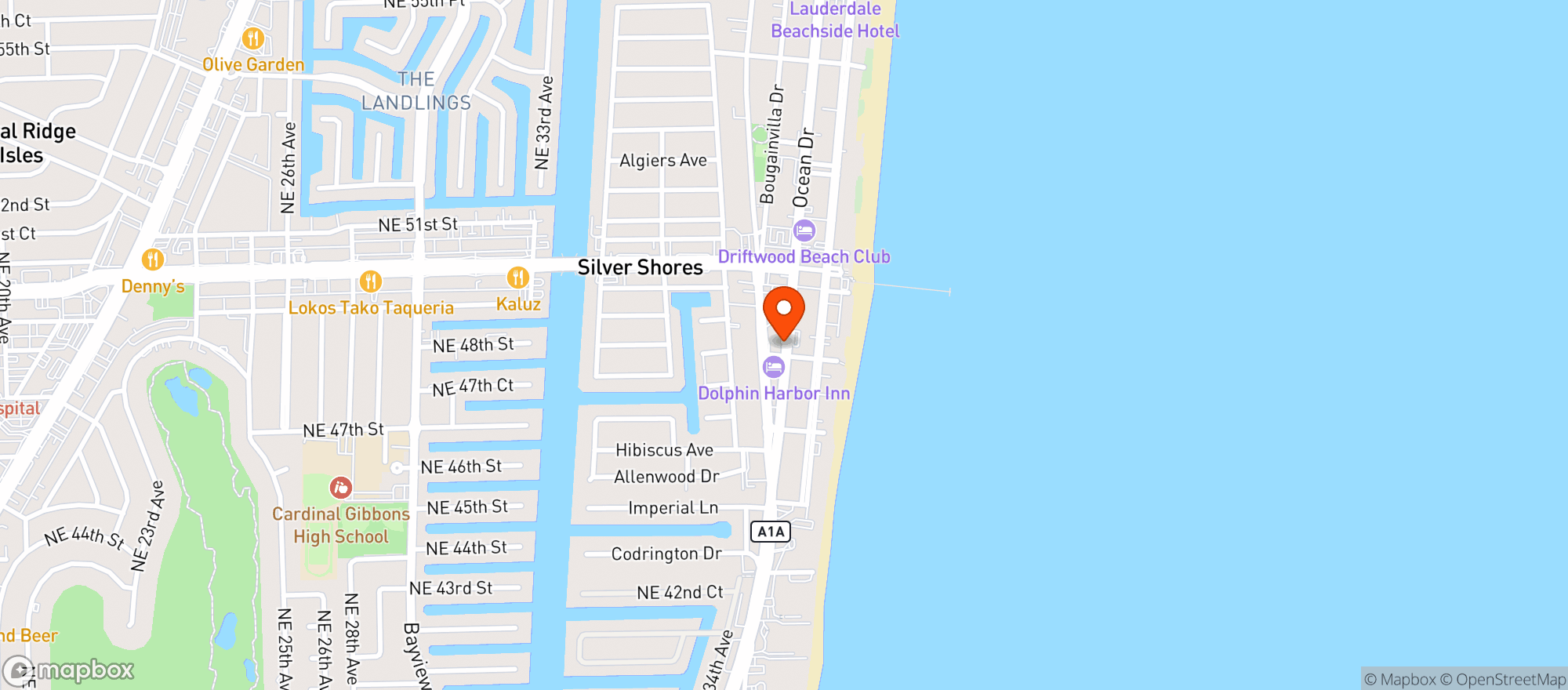 Map showing Walgreens Liquor