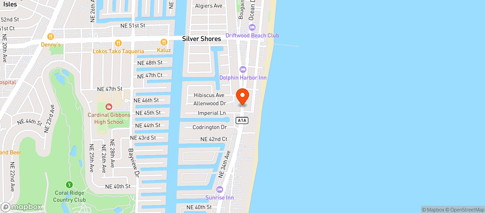 Map showing Cafe Bvr