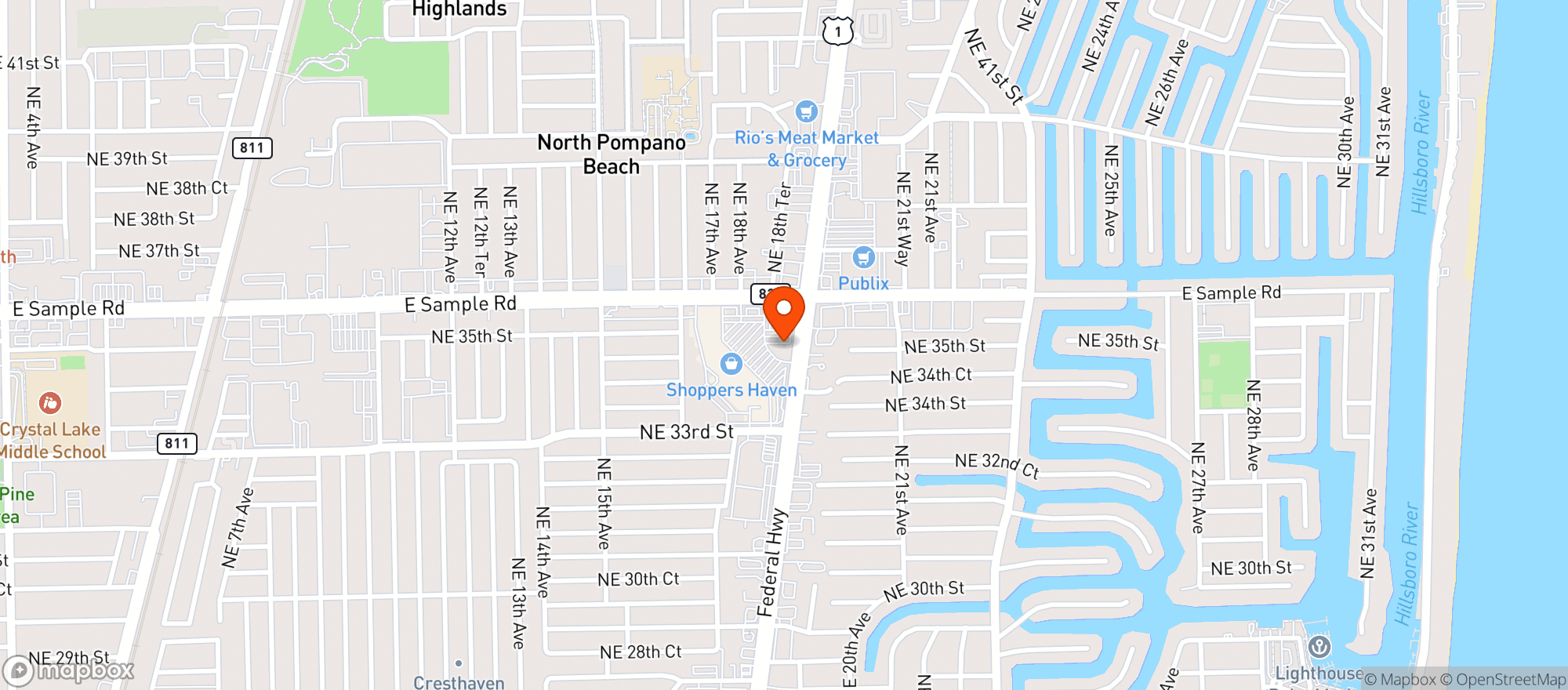 Map showing Outback Steakhouse