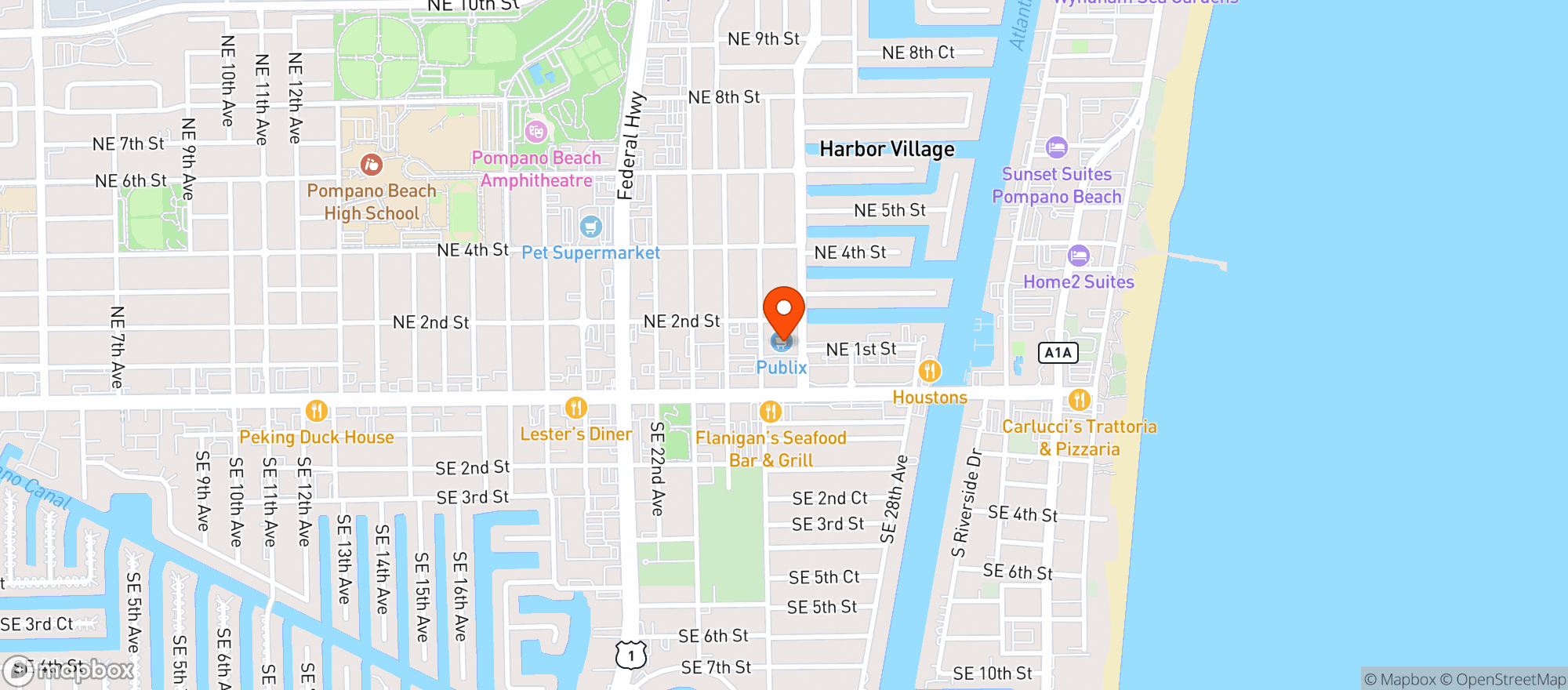Map showing Publix