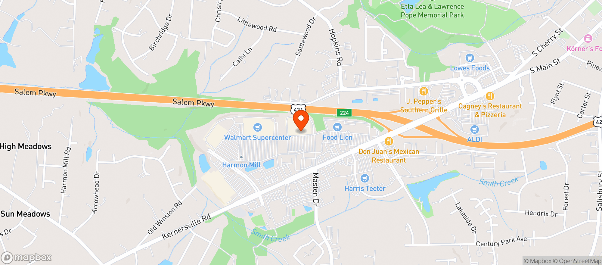 Map showing Target - Kernersville