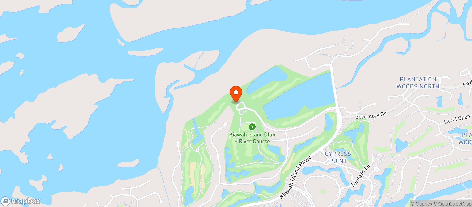Map showing Kiawah Island Club - River Course