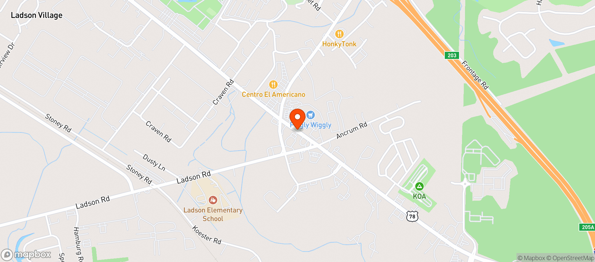 Map showing Piggly Wiggly