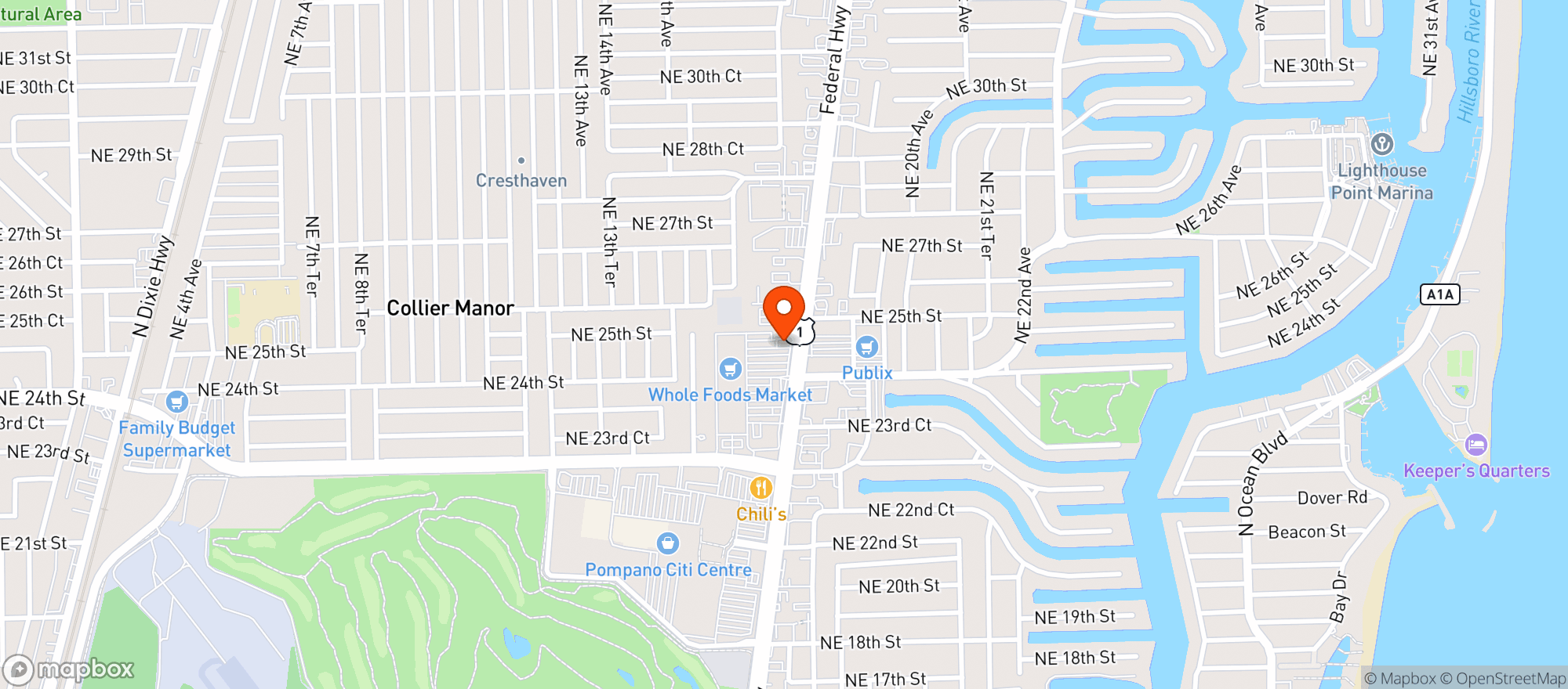 Map showing Whole Foods Market