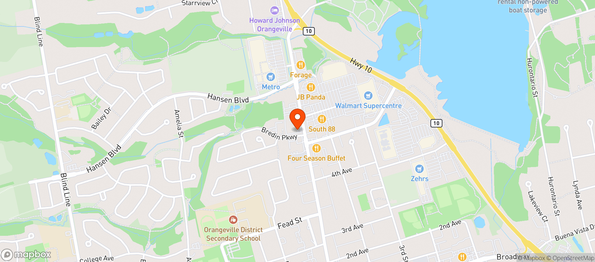 Map showing Staples
