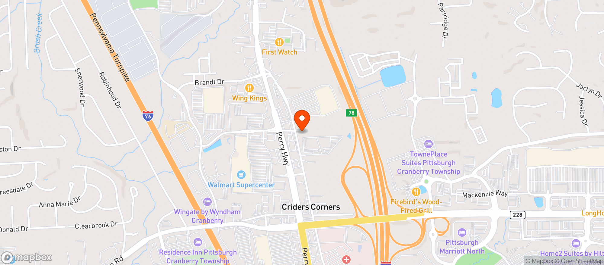 Map showing Buds Suds Discount Beer