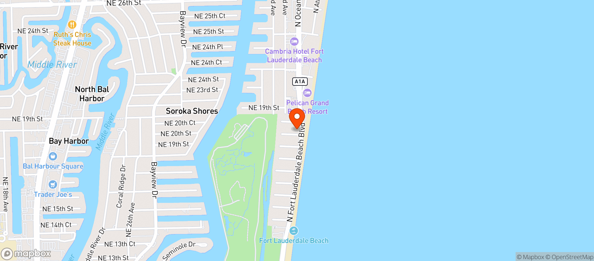 Map showing Stampone Beach