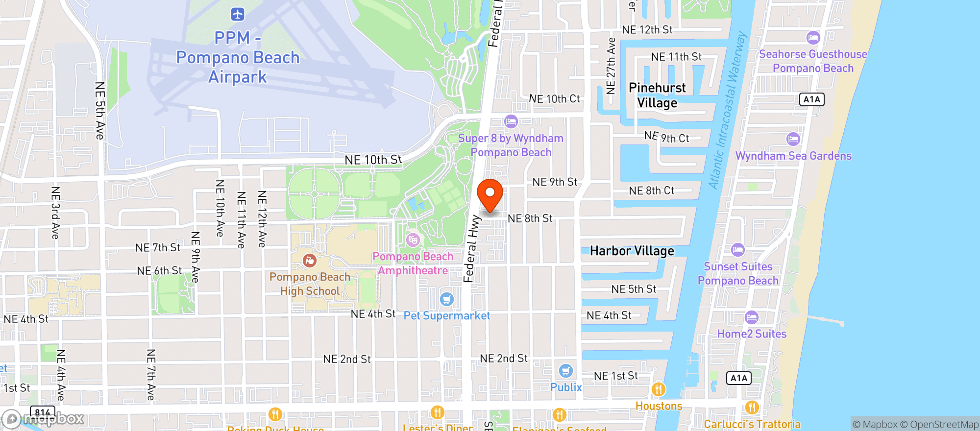 Map showing The Nic Fix Smoke Shop