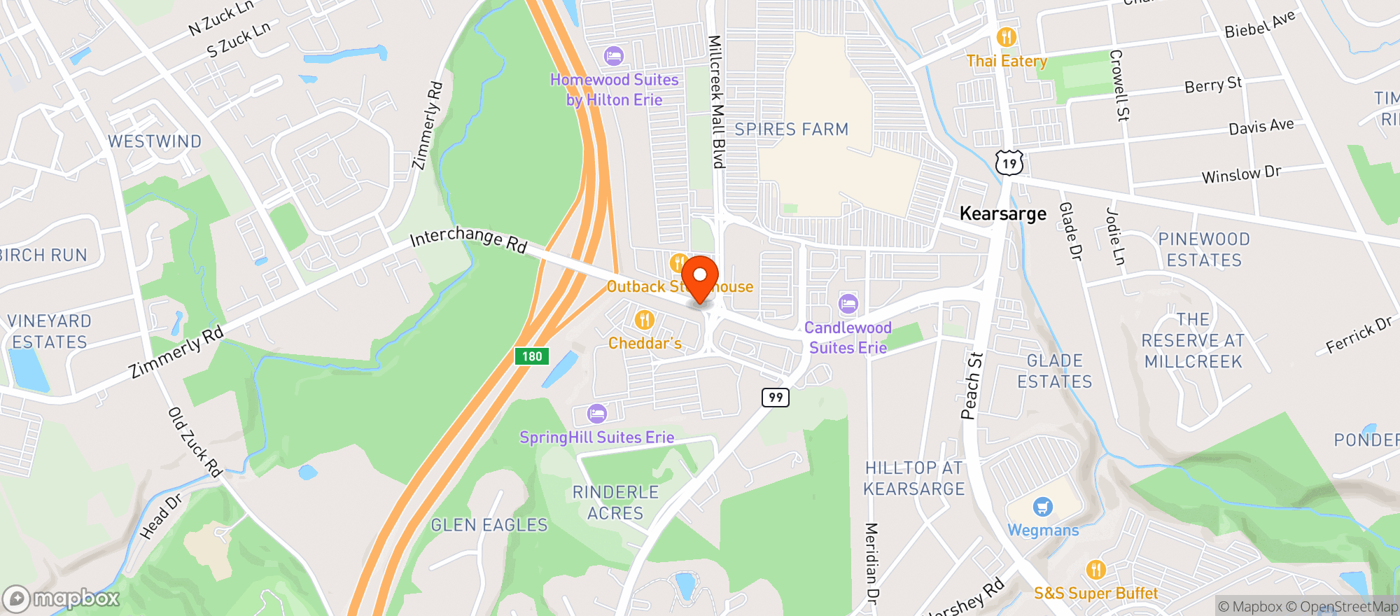 Map showing Giant Eagle Cafe