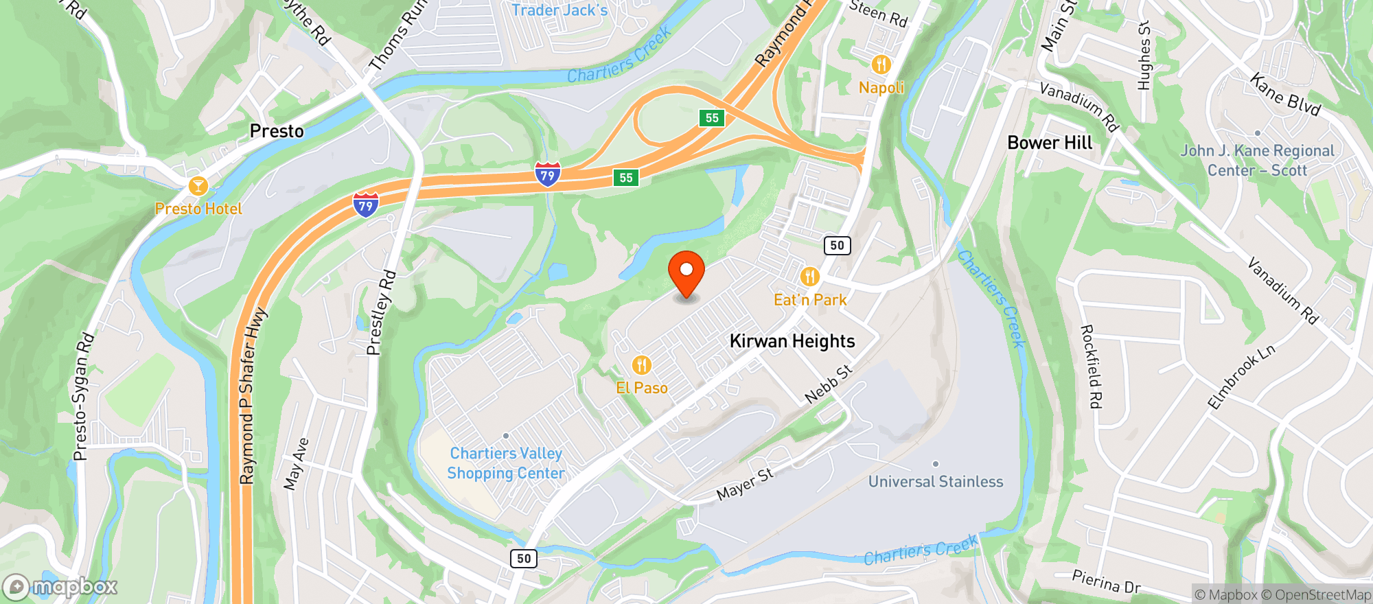 Map showing Fresh Thyme