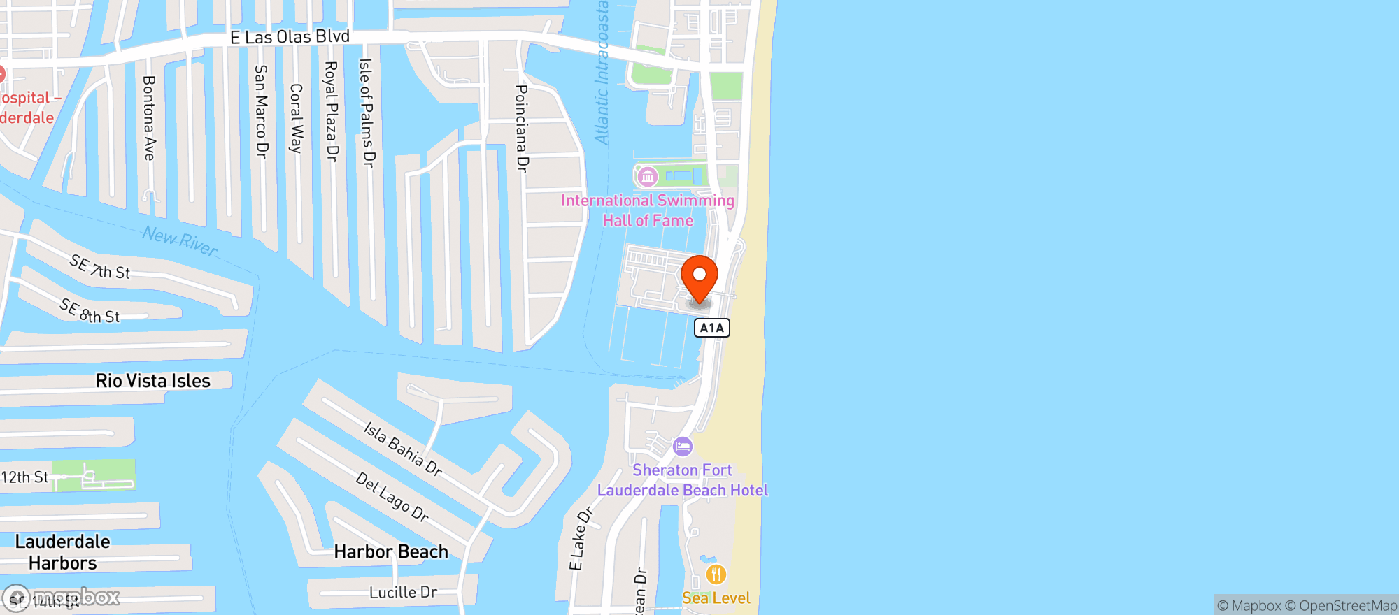 Map showing BAHIA MAR BEACH RESORT #FLLBM
