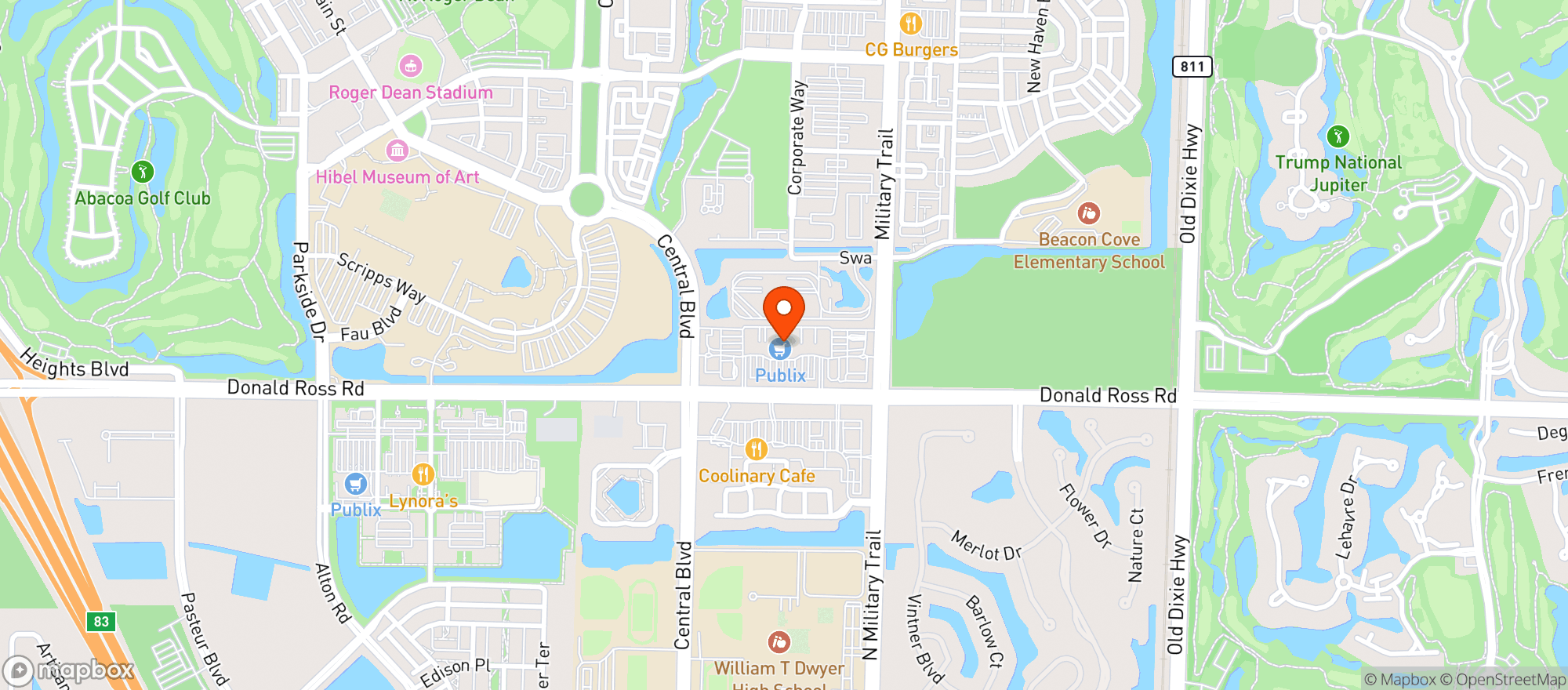 Map showing Gnc - 3698 - Abacoa Plaza