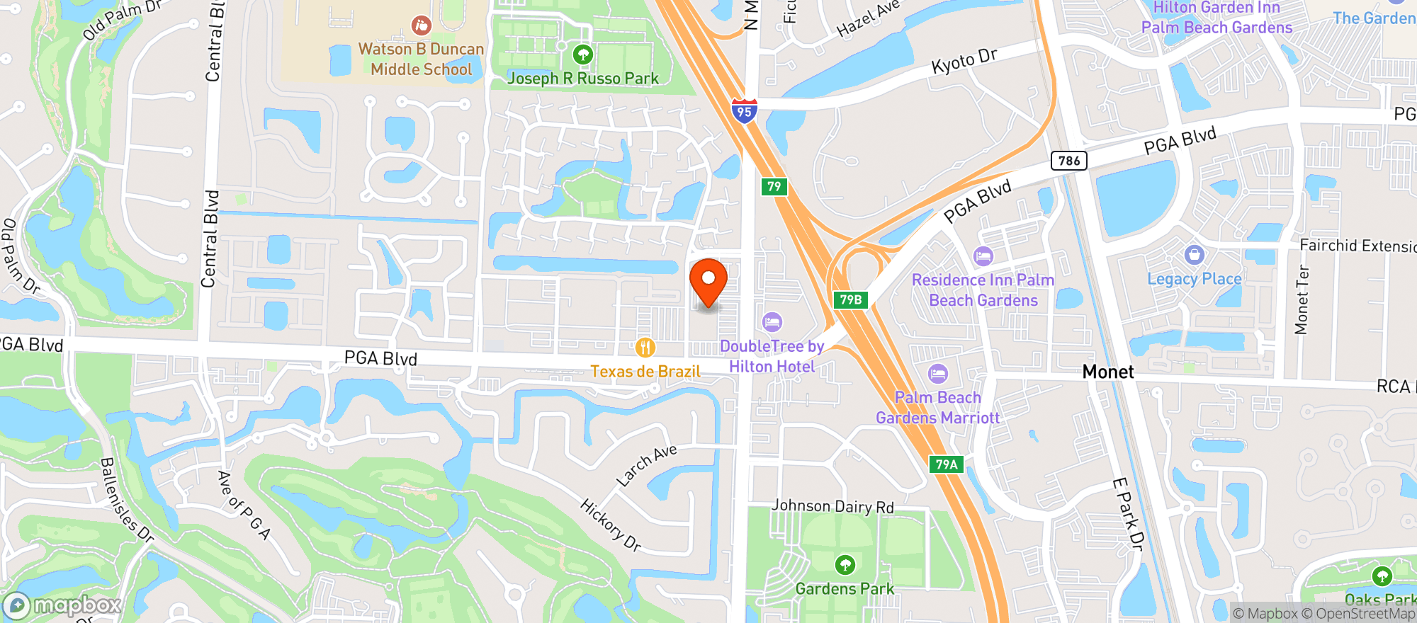 Map showing Publix