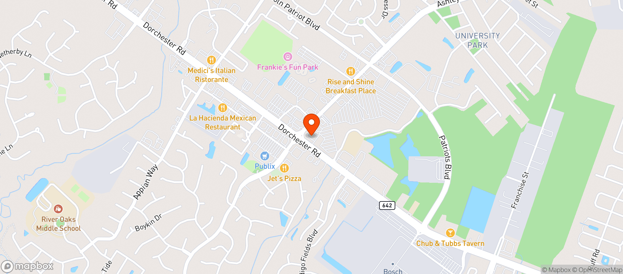 Map showing Cvs