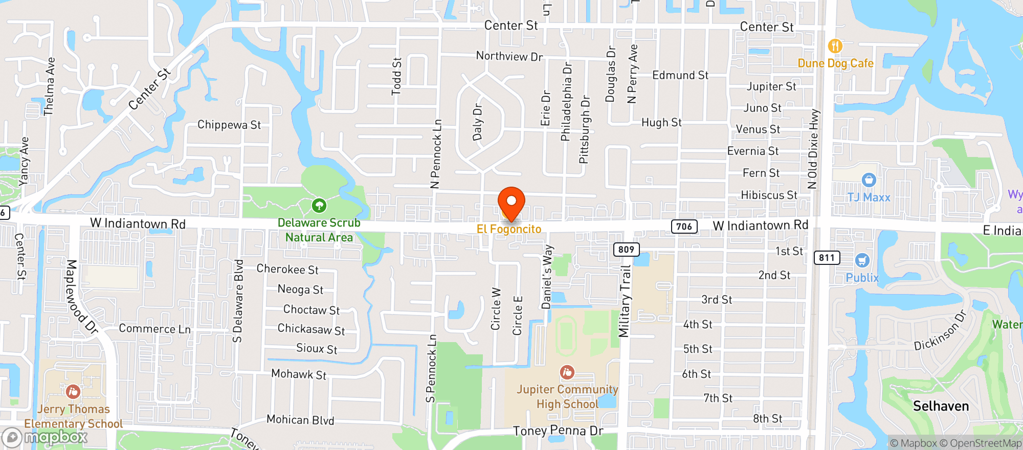 Map showing I Need Coffee