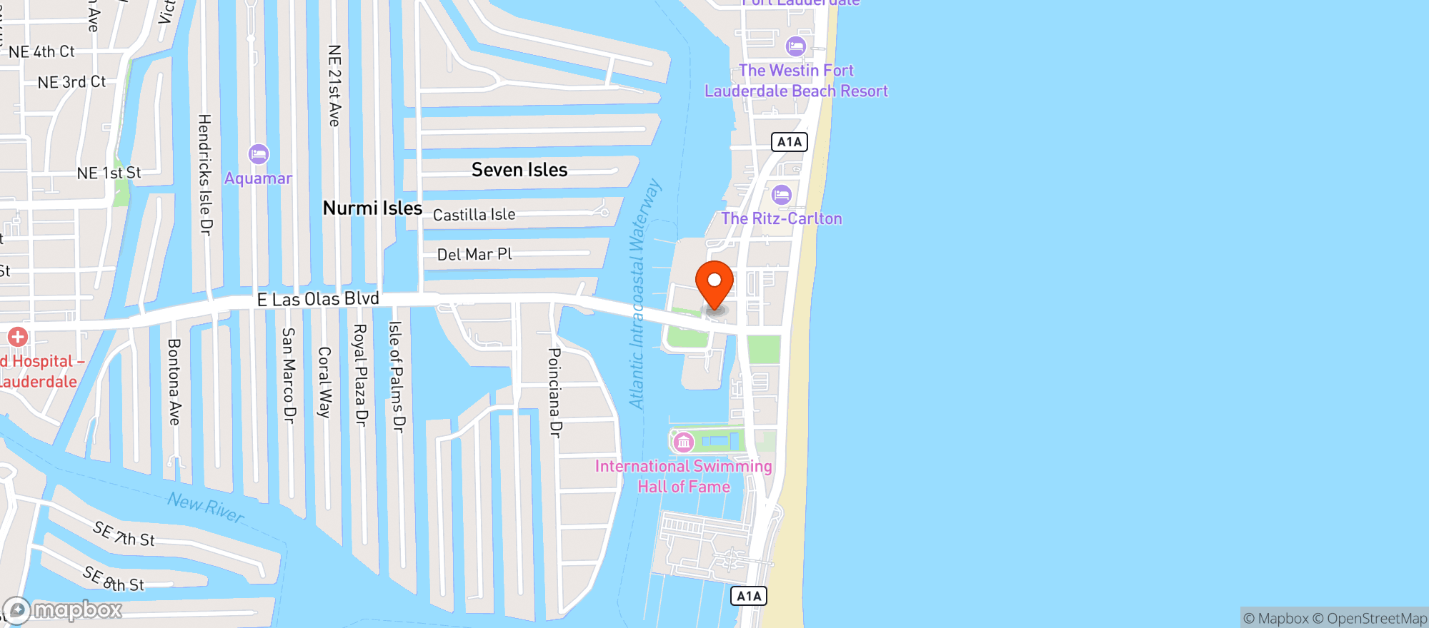 Map showing Ocean Wine & Spirits