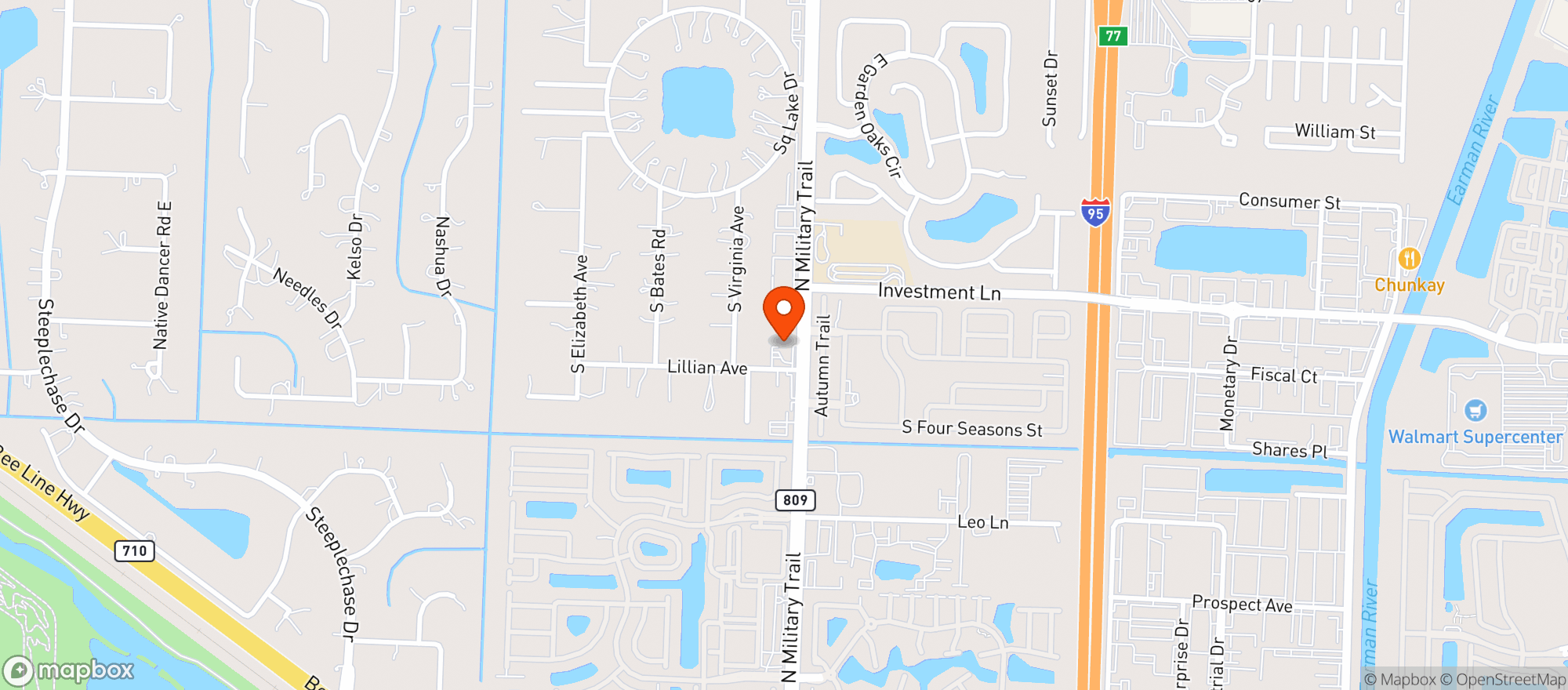 Map showing Tropical Farmers Market Inc