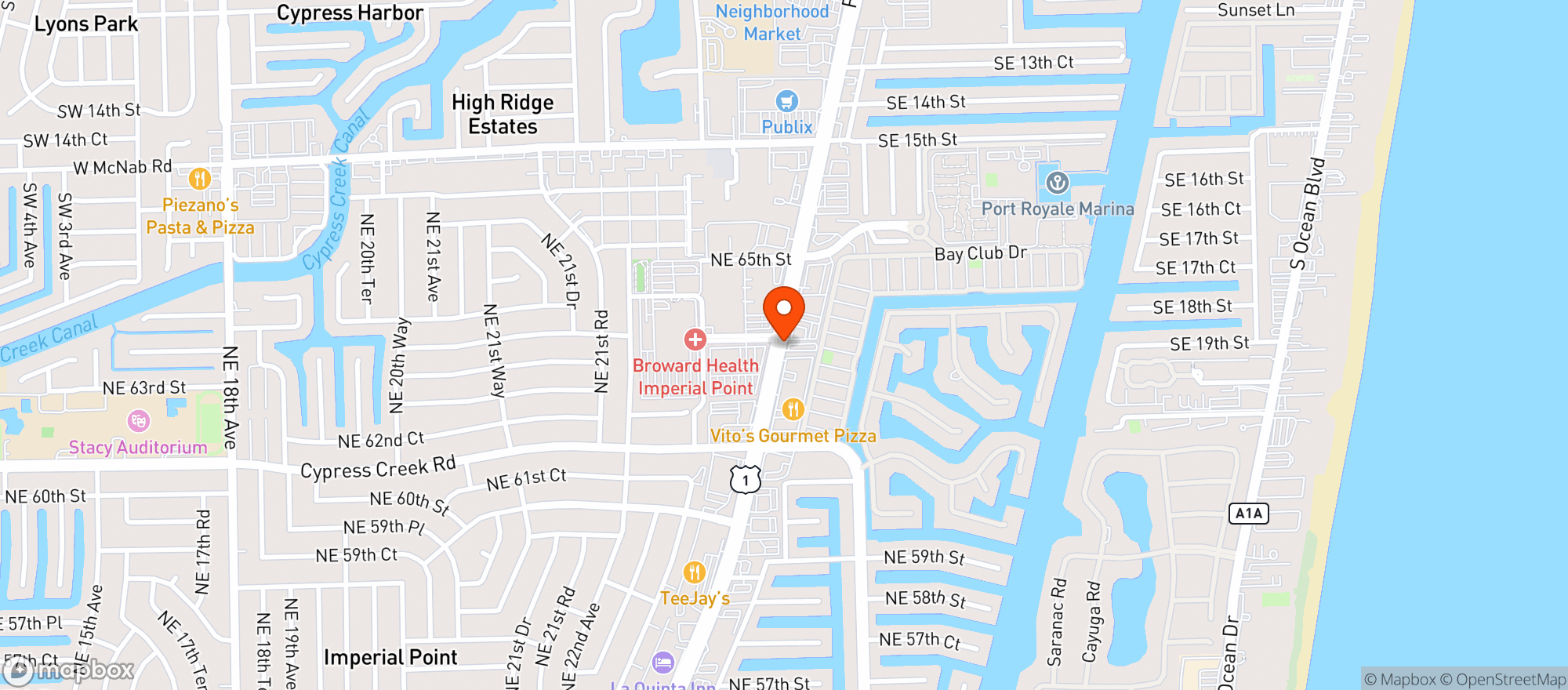 Map showing 1 Stop Liquor