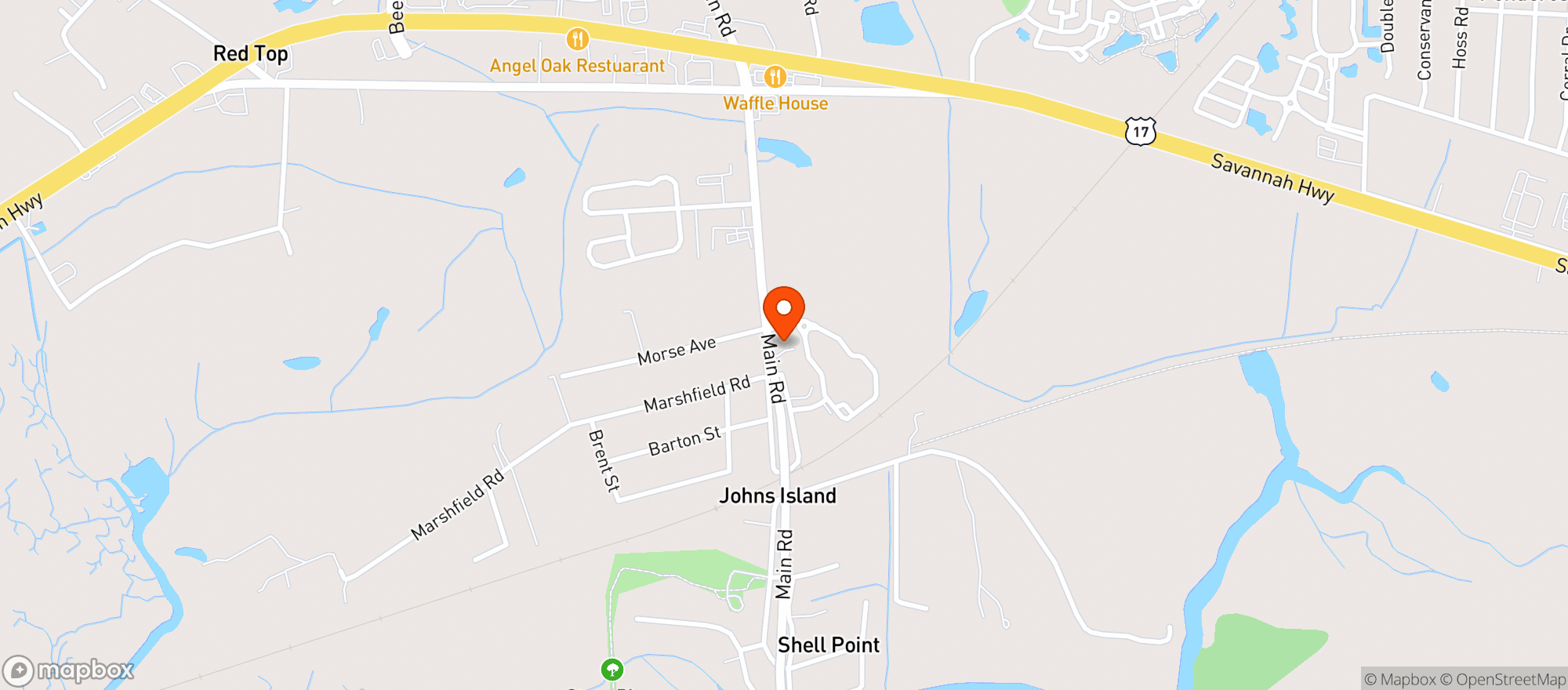 Map showing Edisto River Brewing Co
