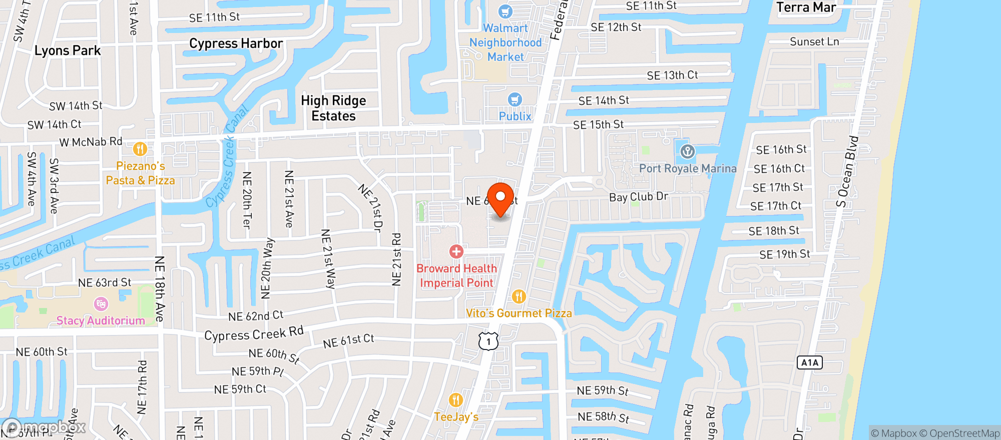 Map showing Whole Foods