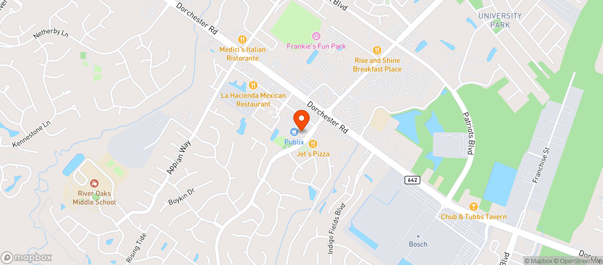 Map showing Publix Super Market