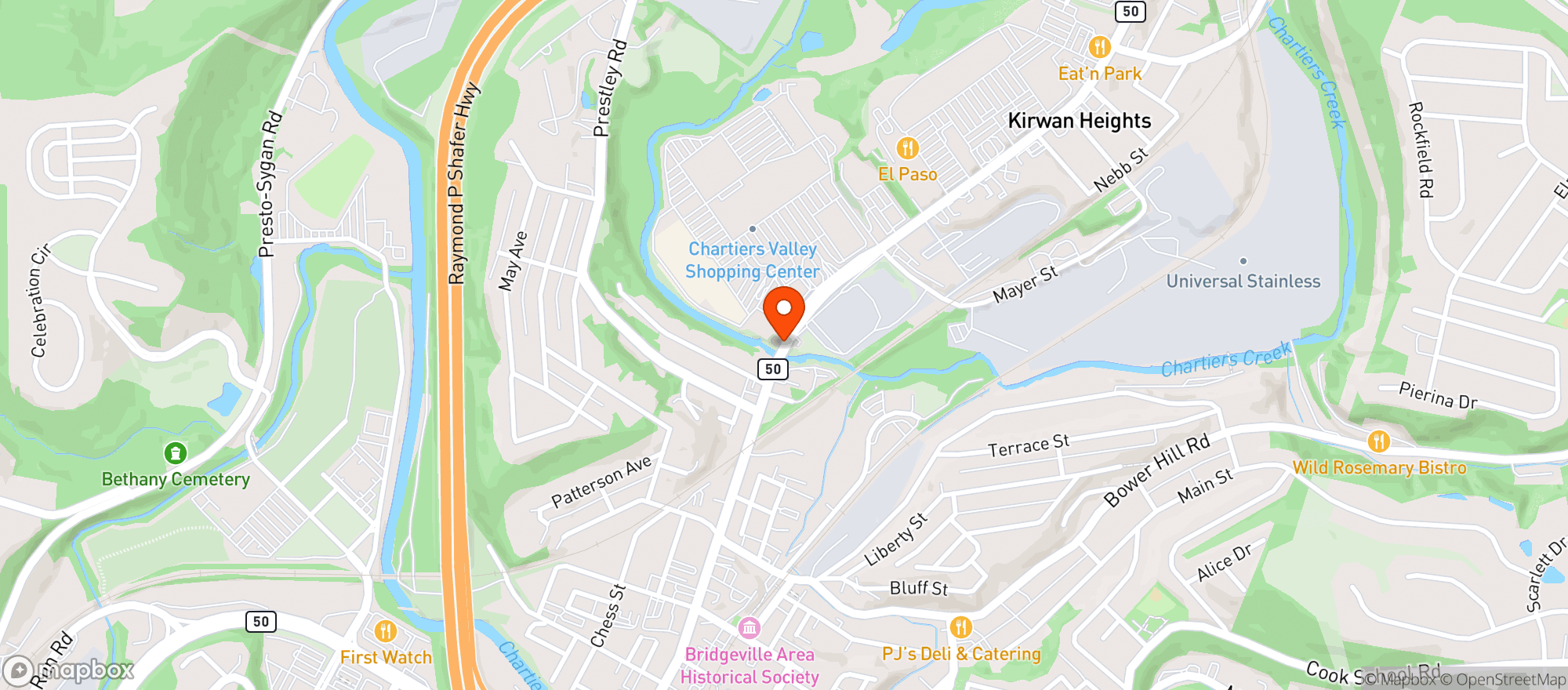Map showing Giant Eagle Cafe