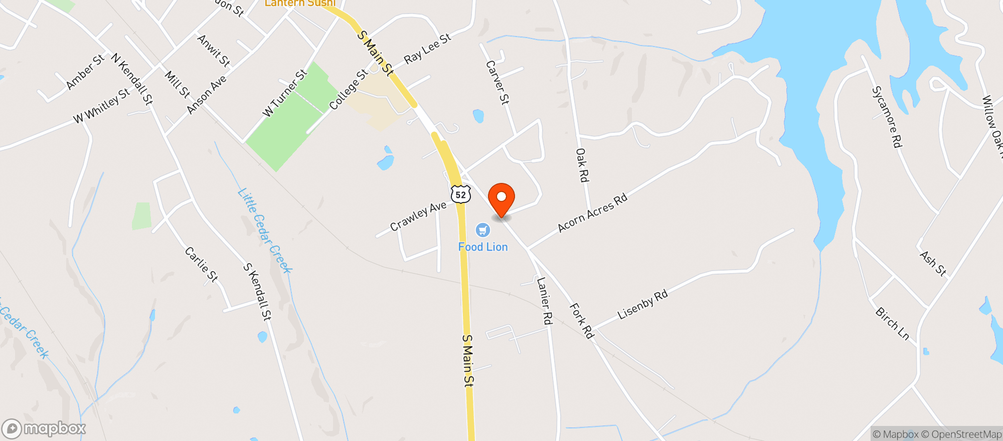 Map showing Food Lion