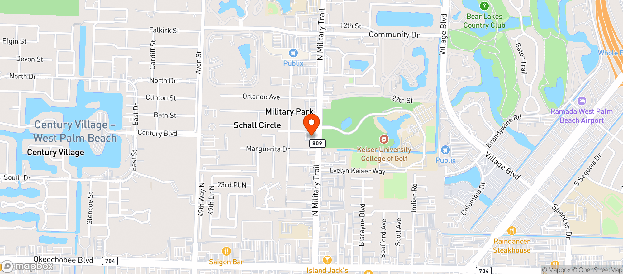 Map showing Liquor Warehouse