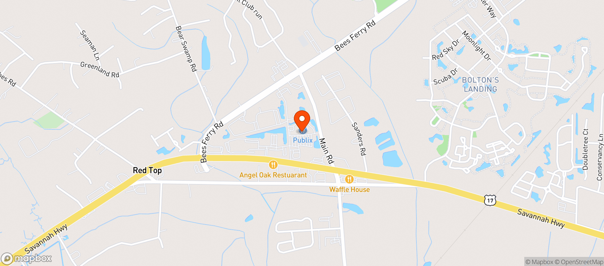 Map showing Publix Super Market