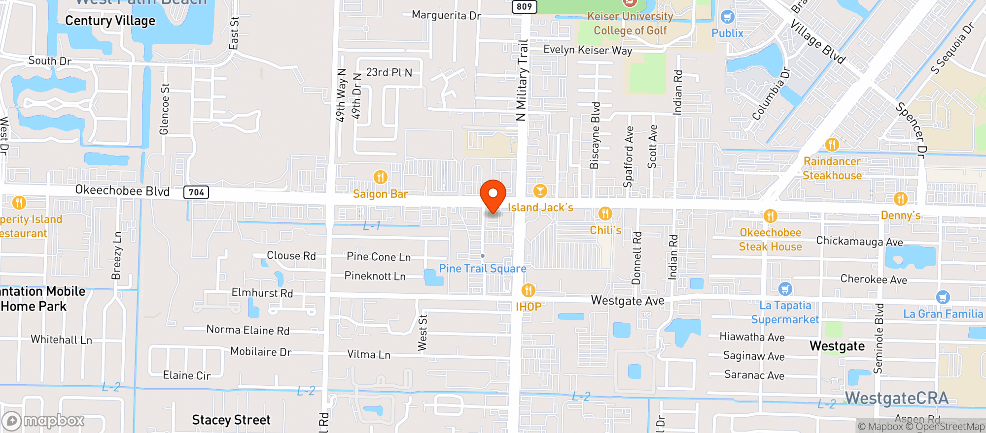 Map showing Buffalo Wild Wings Gril #3905