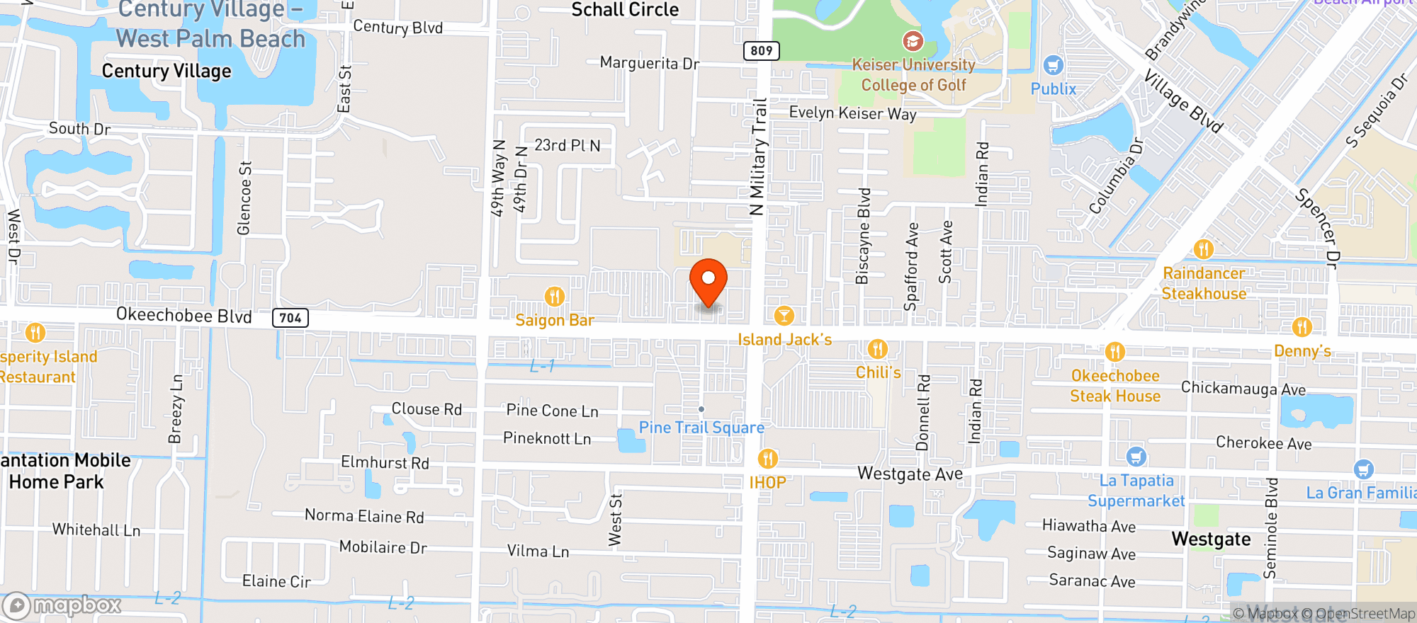 Map showing Vitamin Shoppe - West Palm Beach