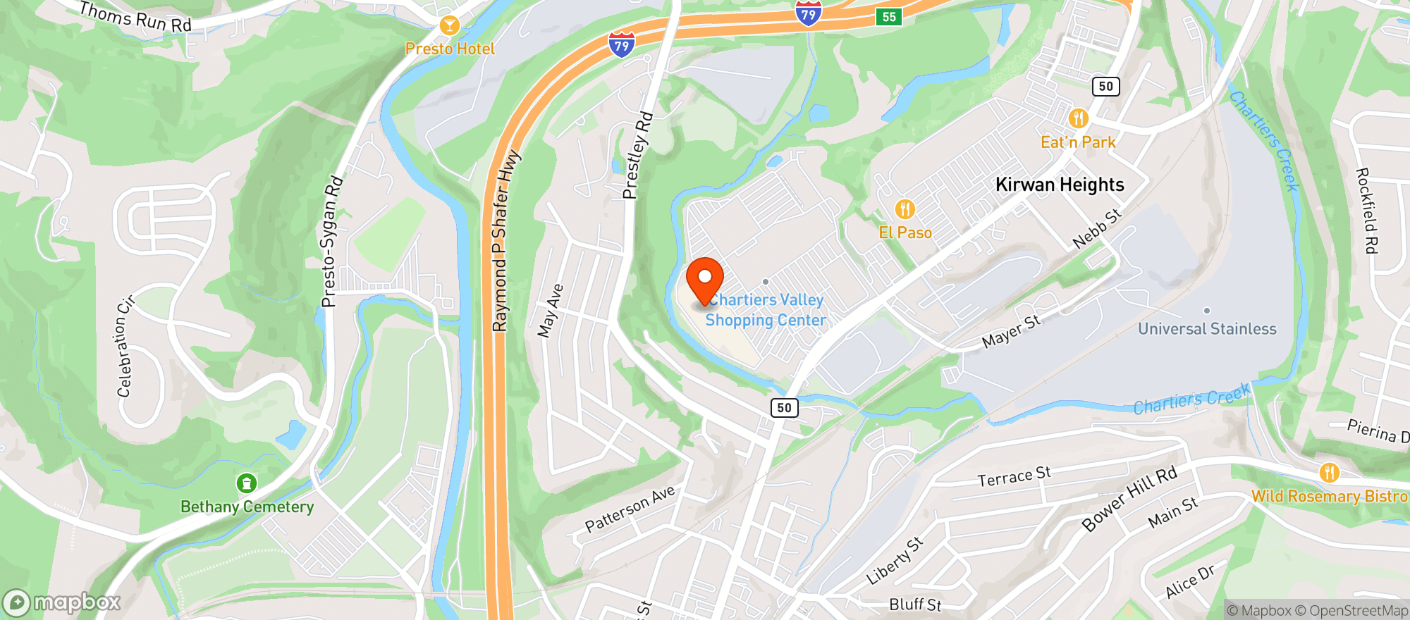 Map showing GIANT EAGLE