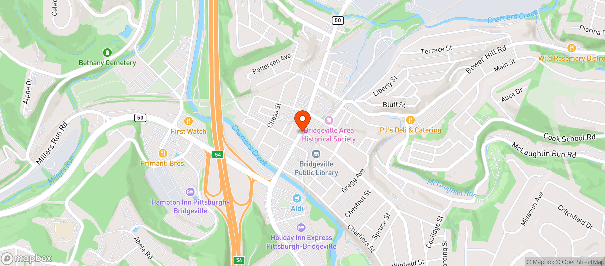 Map showing Black Bear Hemp Dispensary (Bridgeville)