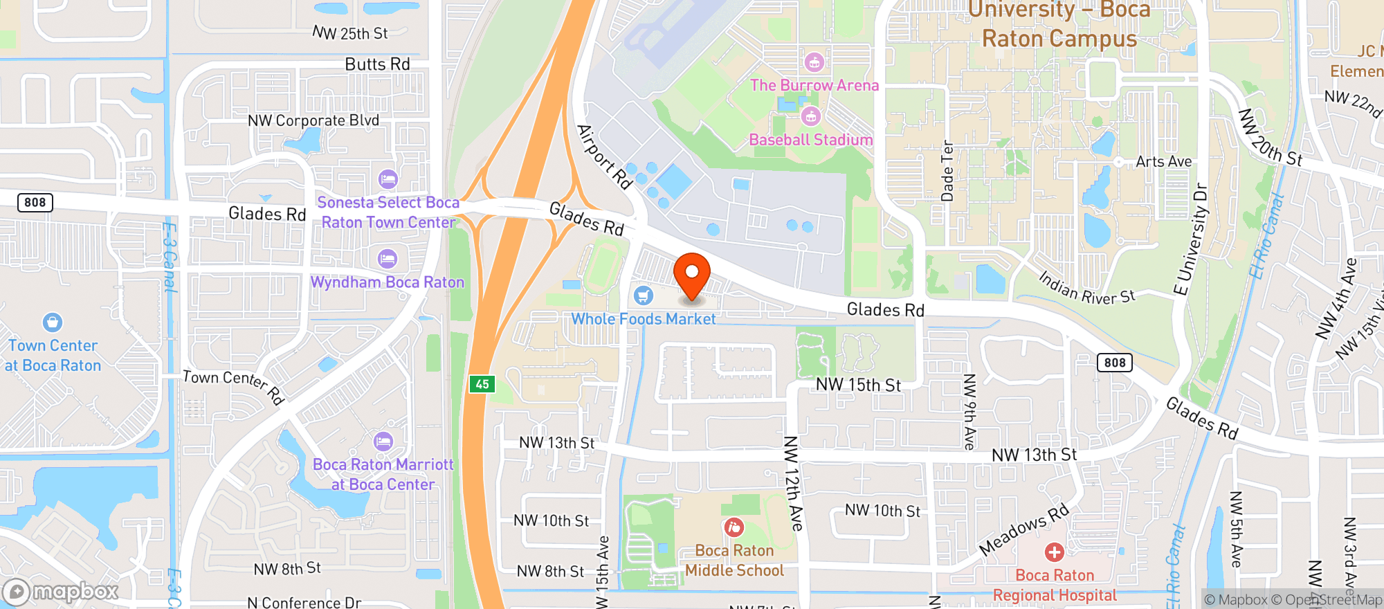 Map showing P F Changs China Bistro #3400