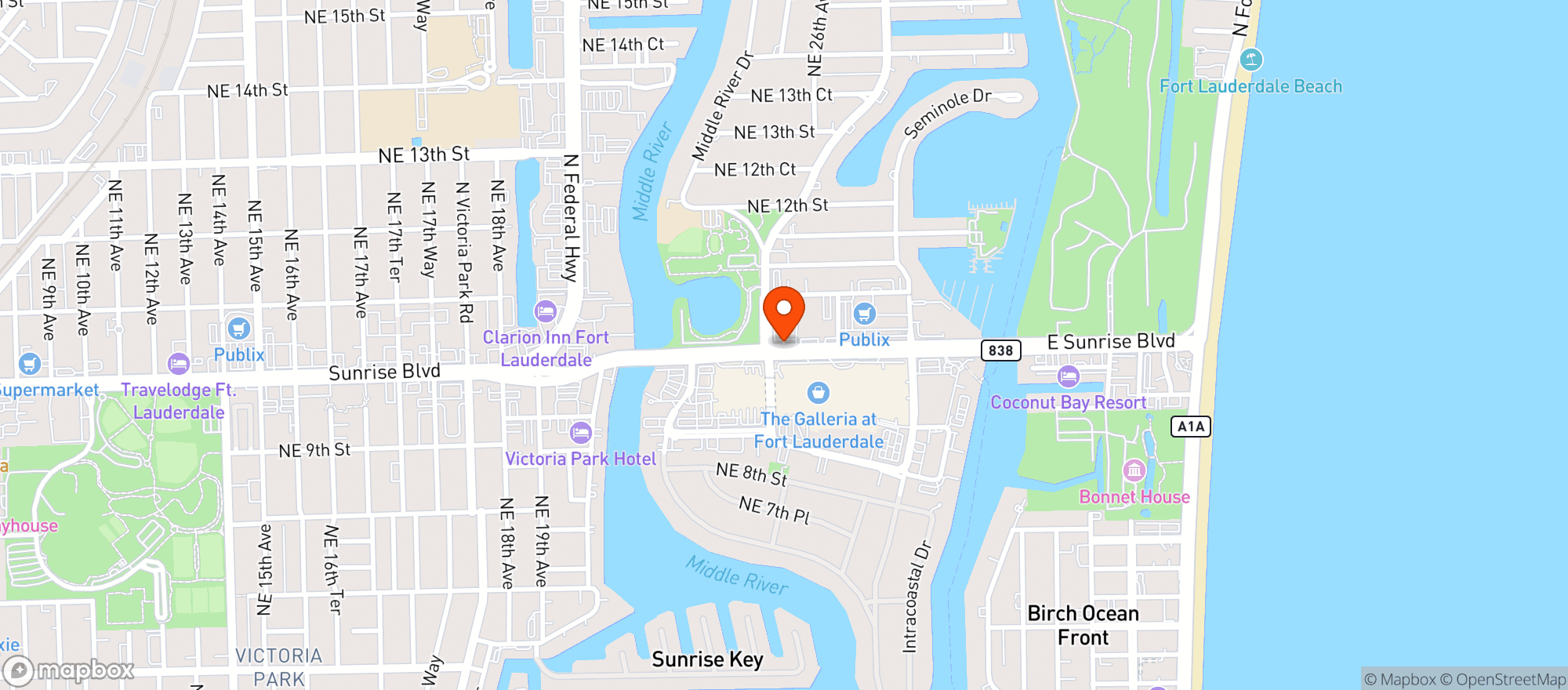 Map showing P F Changs China Bistro #9814