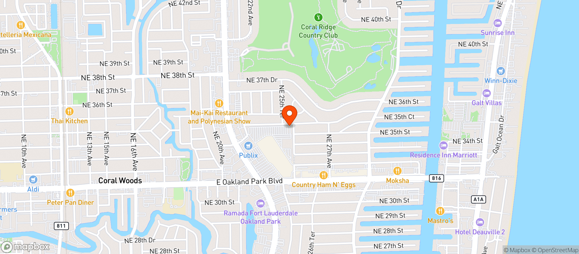 Map showing Gnc