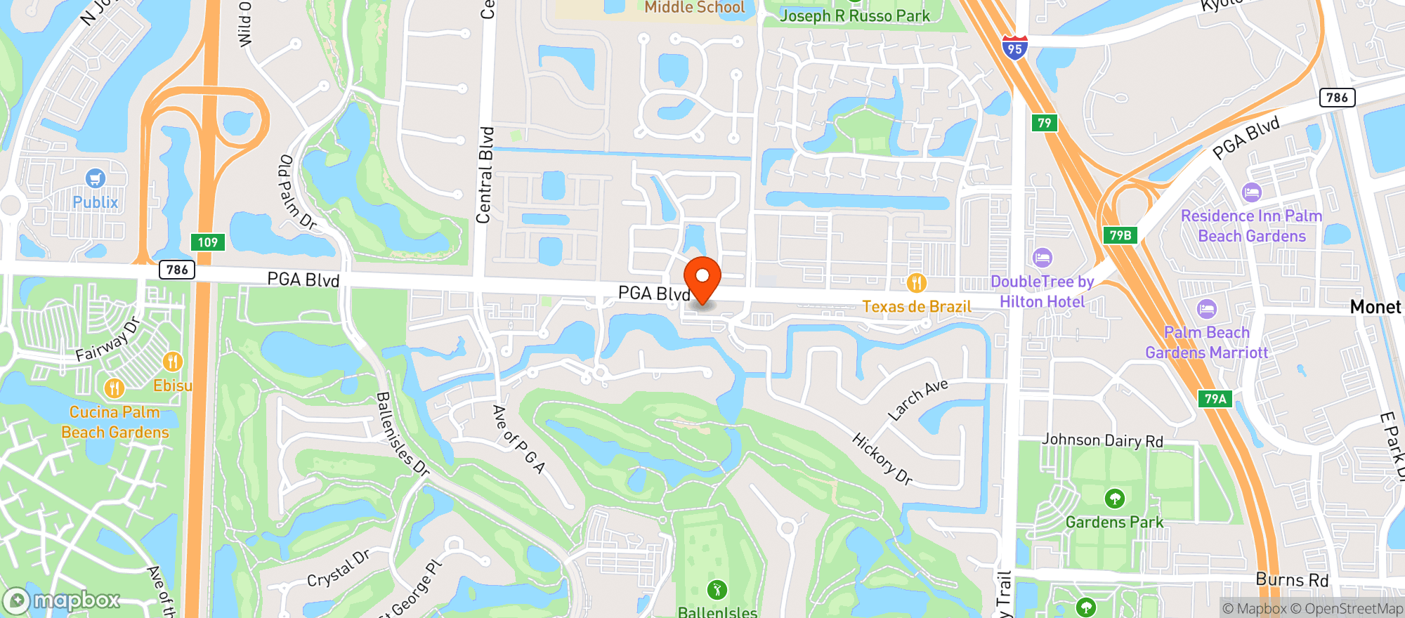 Map showing Roccos Tacos & Tequila Bar