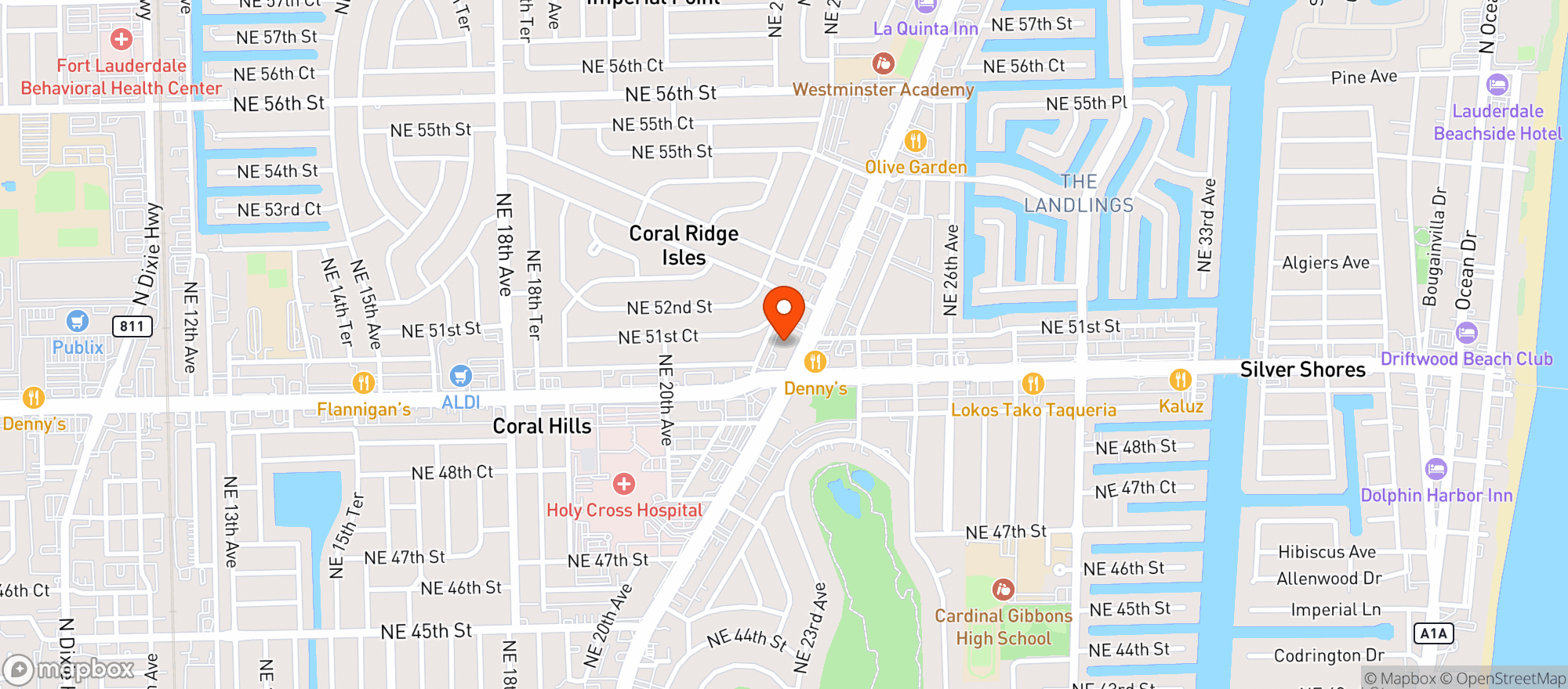 Map showing Courtyard By Marriott #fllcy