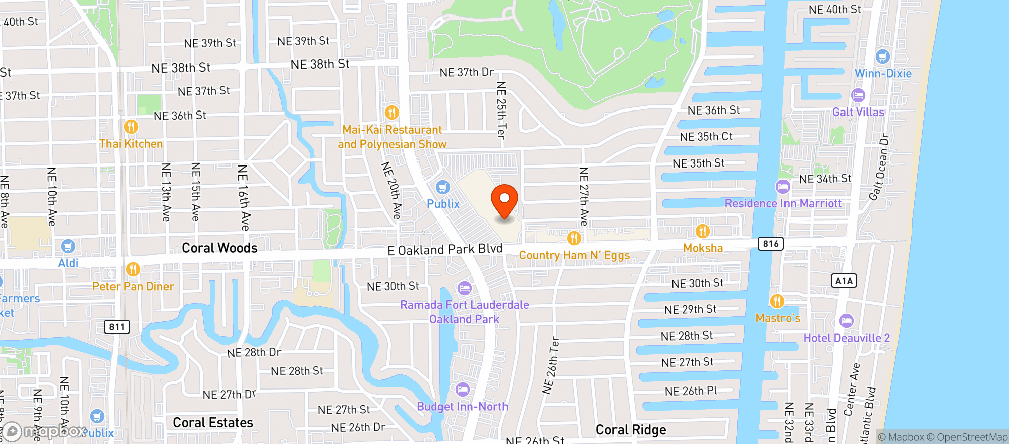 Map showing Target