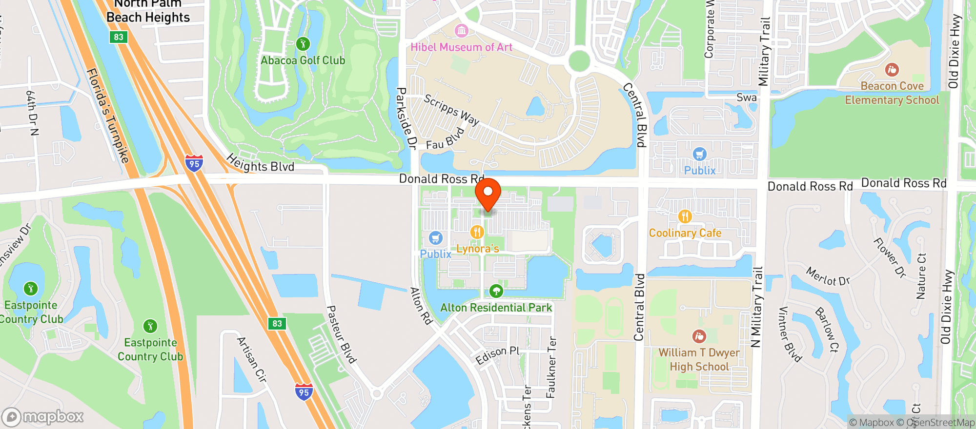 Map showing Kitchen North