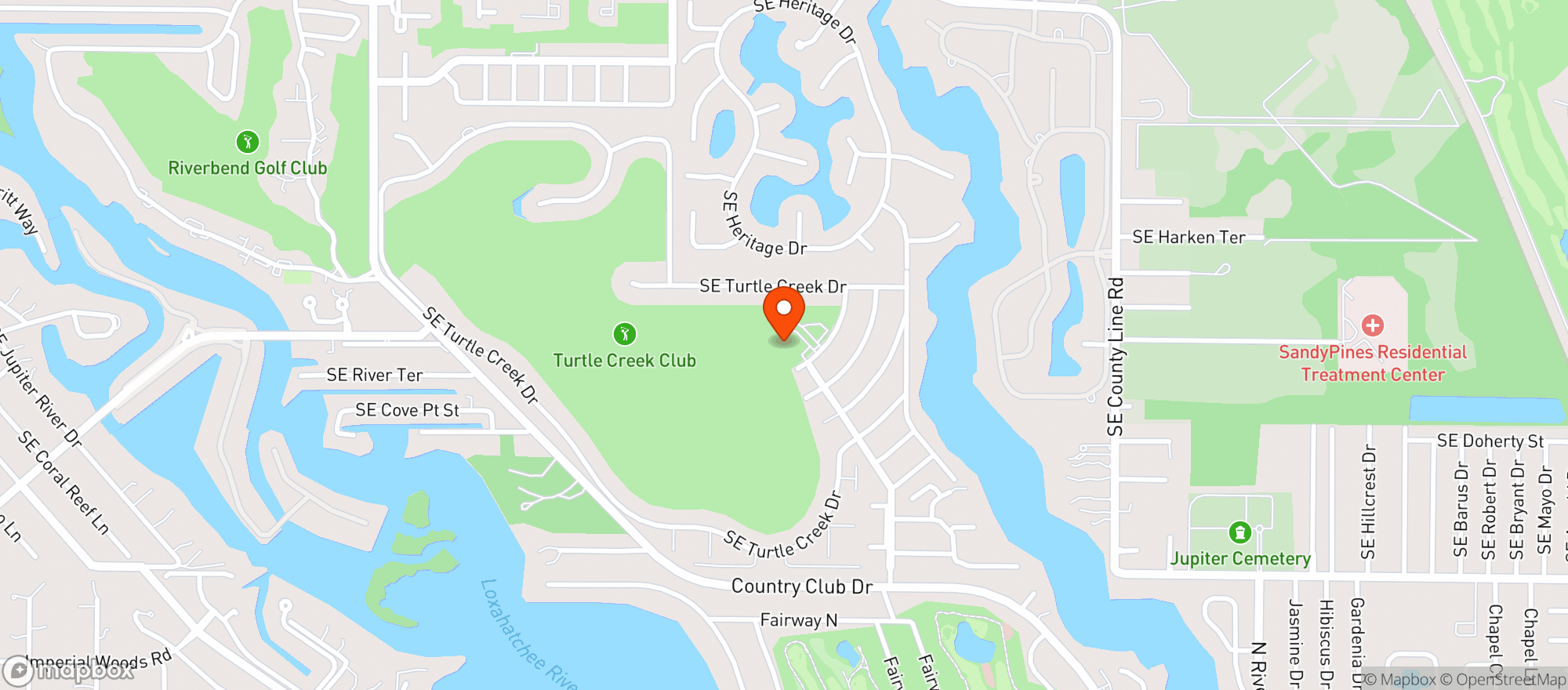 Map showing Turtle Creek Club
